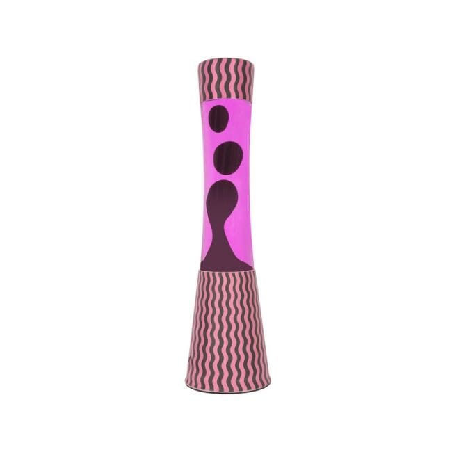 Lavalampe "Stripes" Lampe fisura Rosa/Braun 