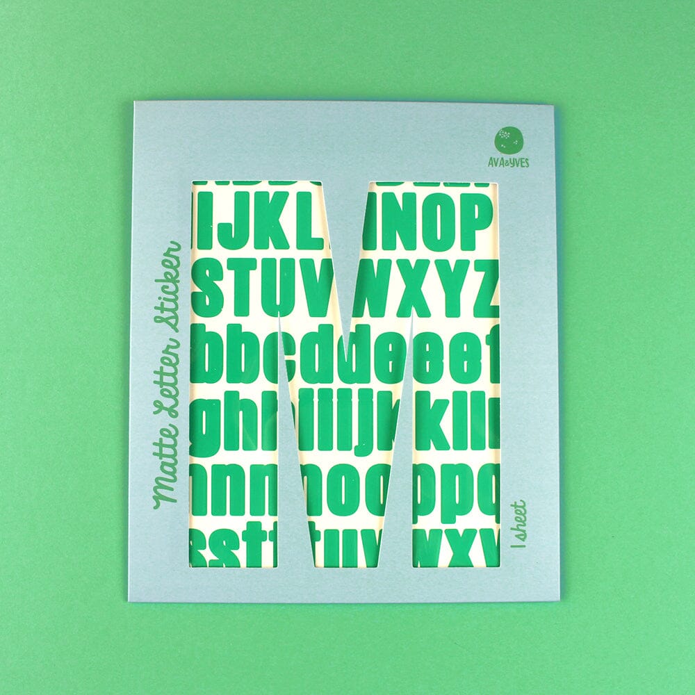 Letter Sticker "Matt" Sticker ava&yves Grün 
