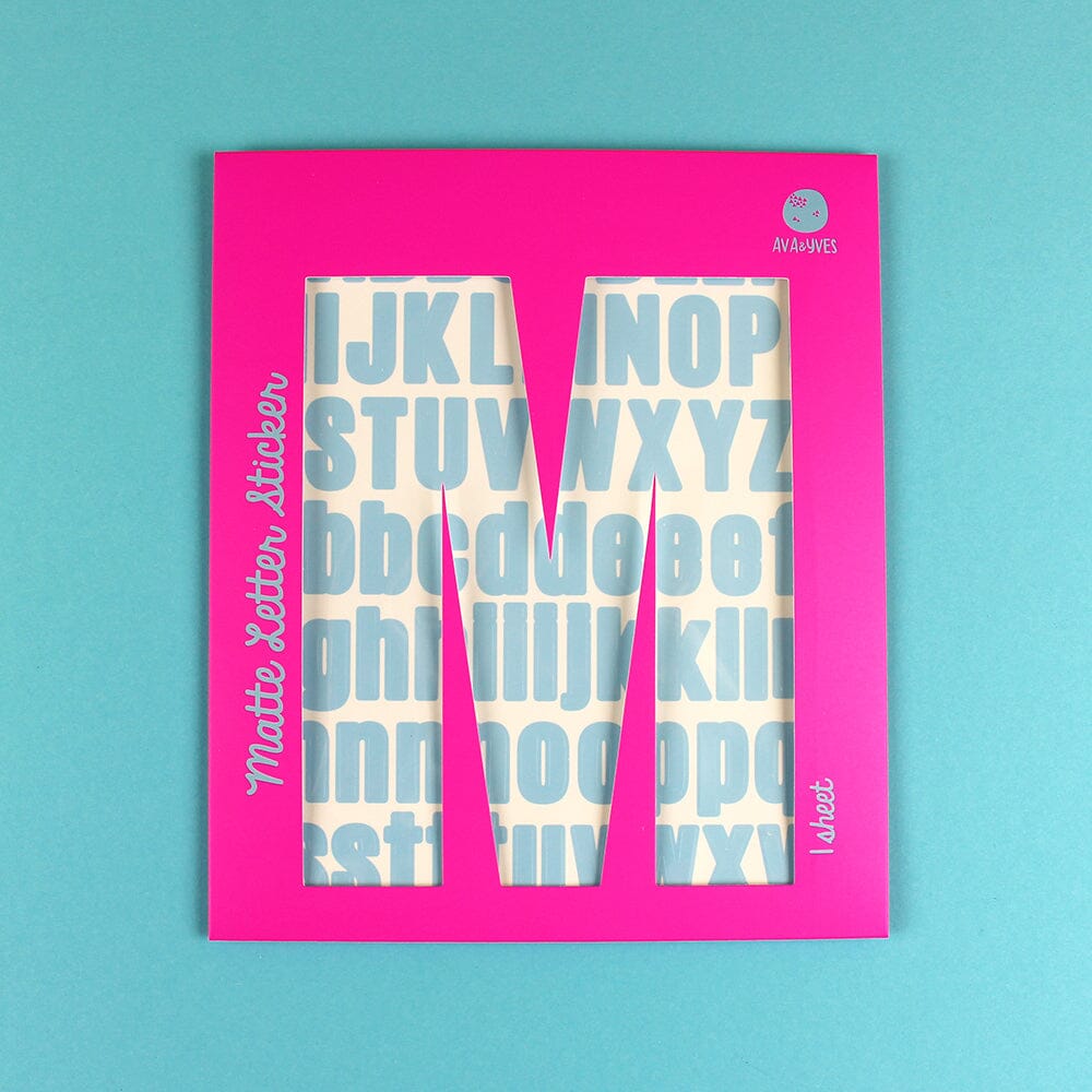 Letter Sticker "Matt" Sticker ava&yves Hellblau 