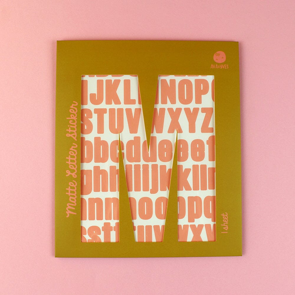 Letter Sticker "Matt" Sticker ava&yves Rosa 