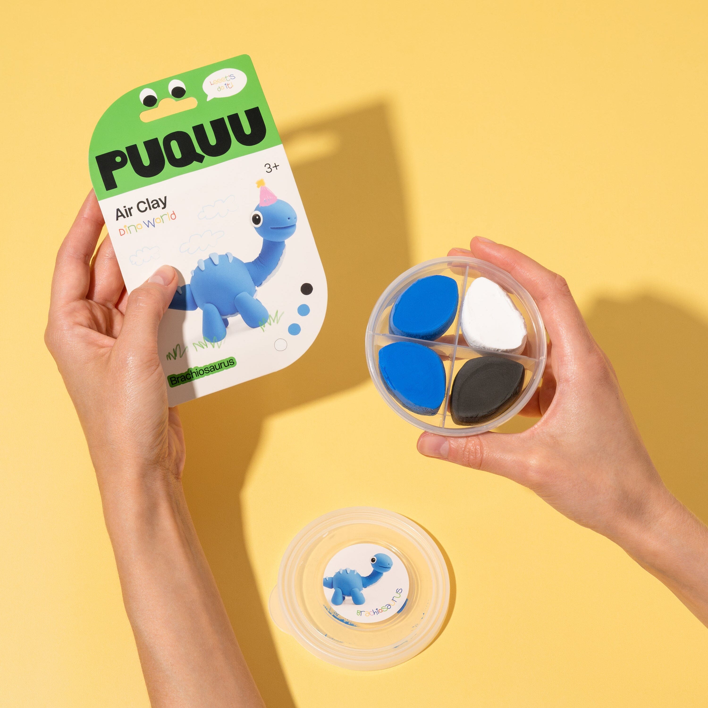 Luftrocknende Knete Air Clay "Dino" Bastelset PUQUU 