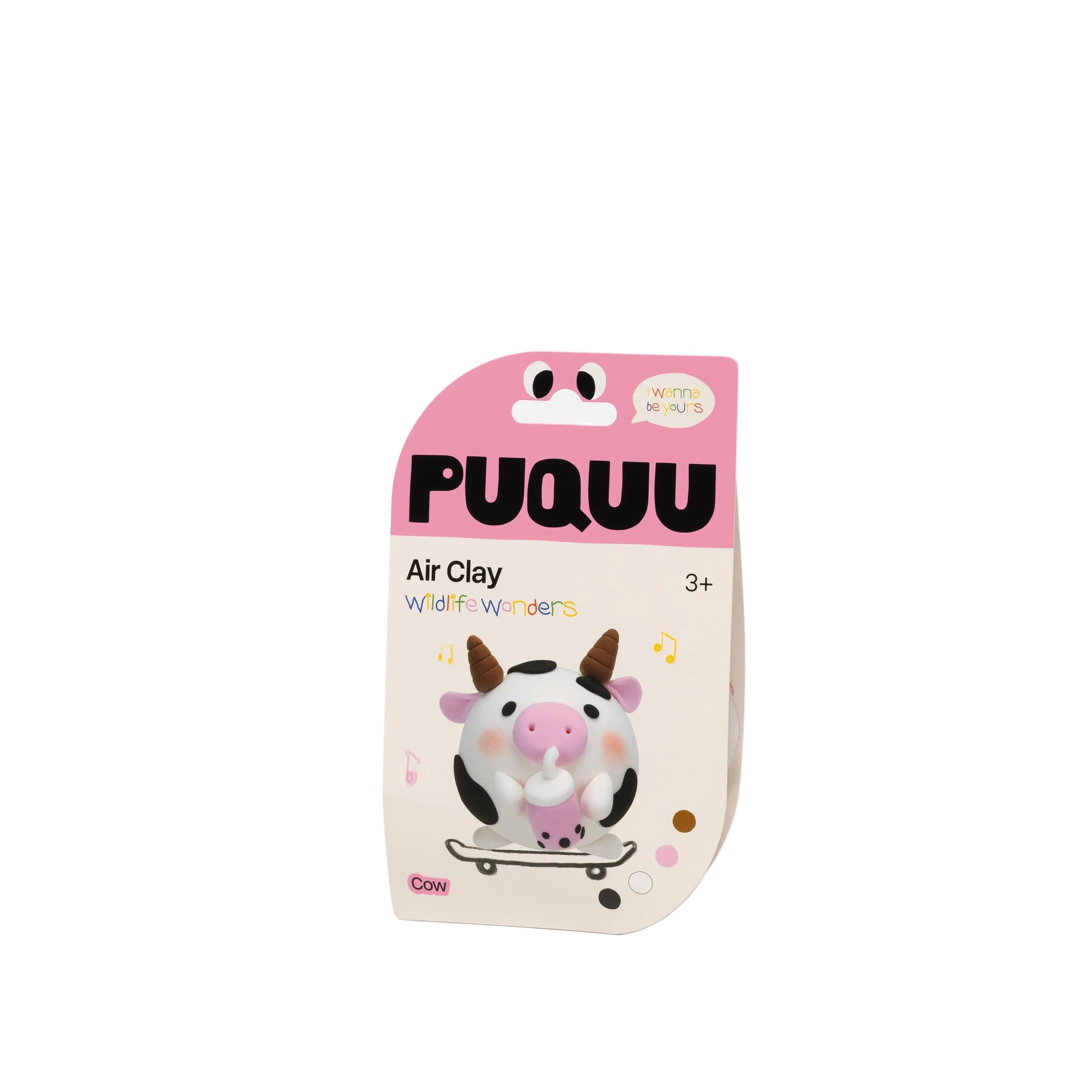 Luftrocknende Knete Air Clay "Tiere" Bastelset PUQUU Kuh 