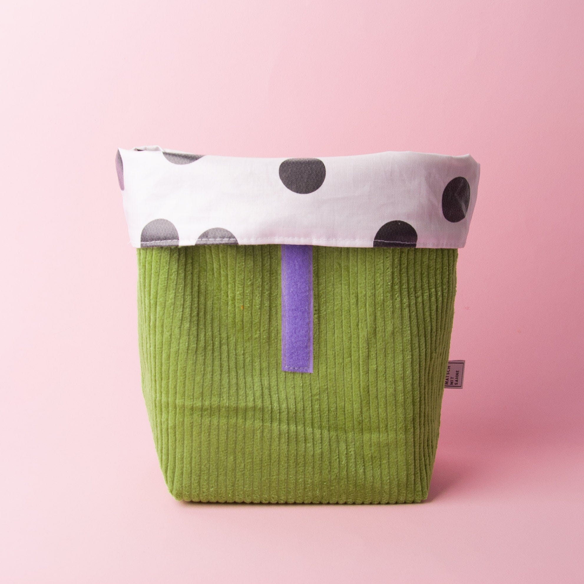 Lunchbag "Dots" Lunchbag Matsch mit Sahne Pistazie / Lavendel 