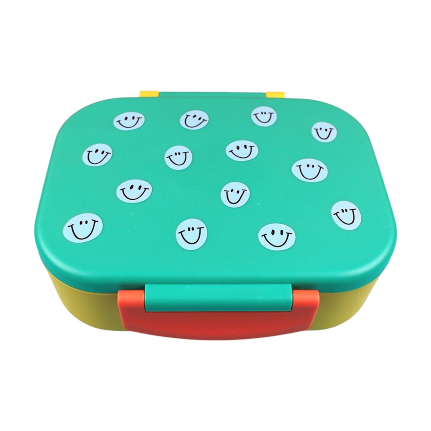 Lunchbox "Smile" Brotdose ava&yves grün/ocker/hellblau 