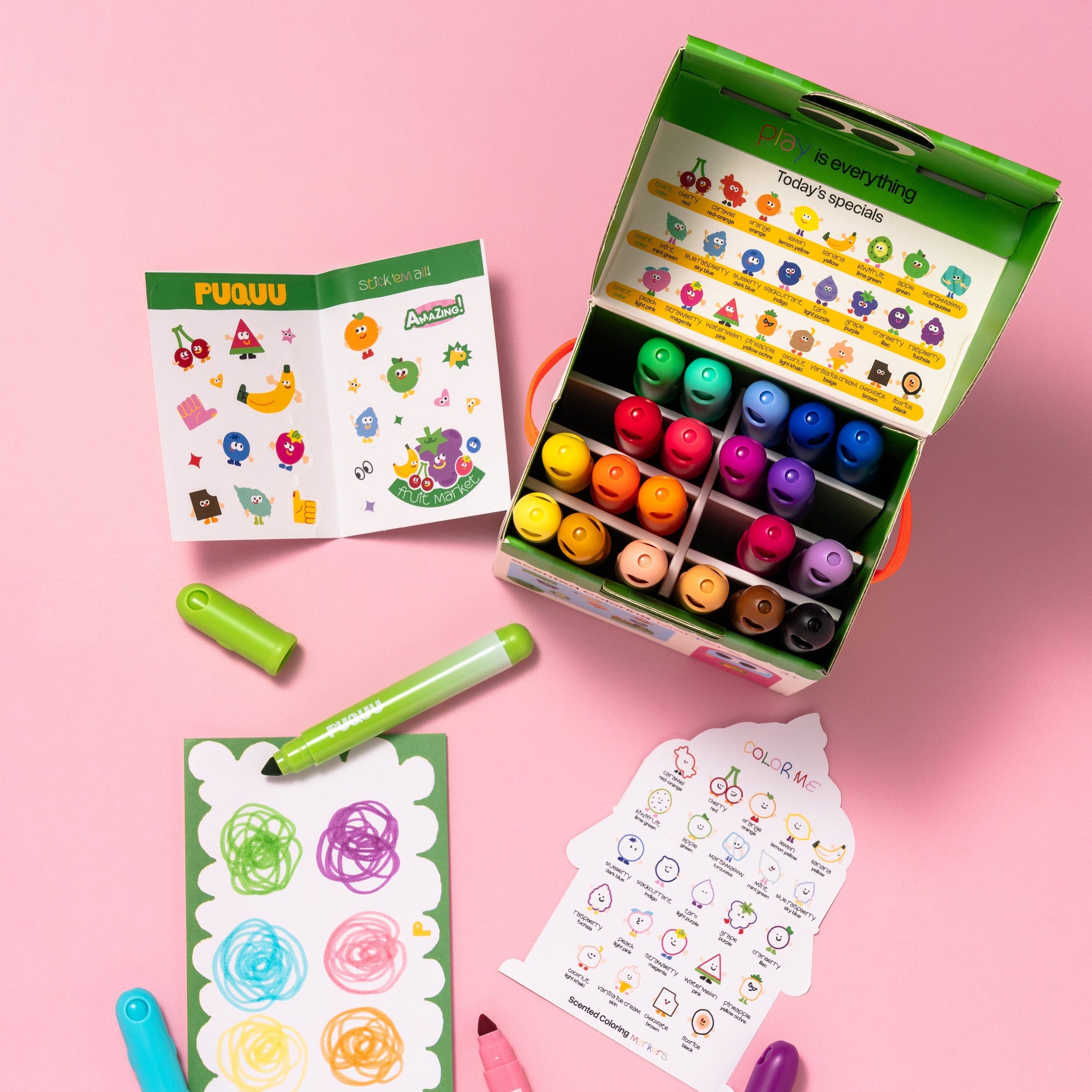 Marker mit Duft "24 Colors" Stifte PUQUU 