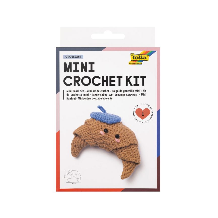 Mini Häkel Set "Croissant" Häkelset Folia 