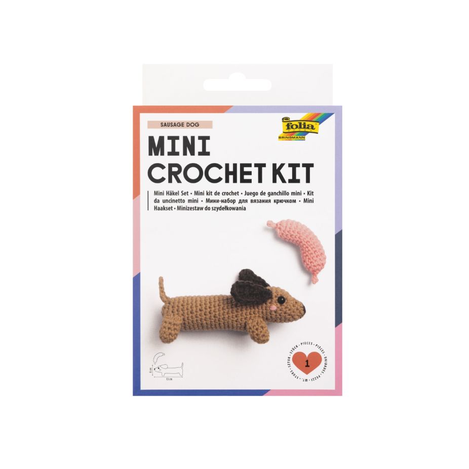 Mini Häkel Set "Dackel" Häkelset Folia 