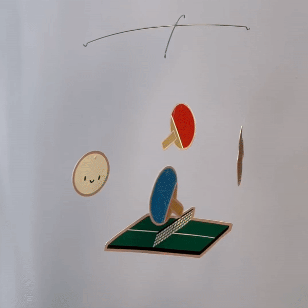 Mobile DIY Bastelkarte "Ping Pong" - A5 Kalender Family Tree Studio 