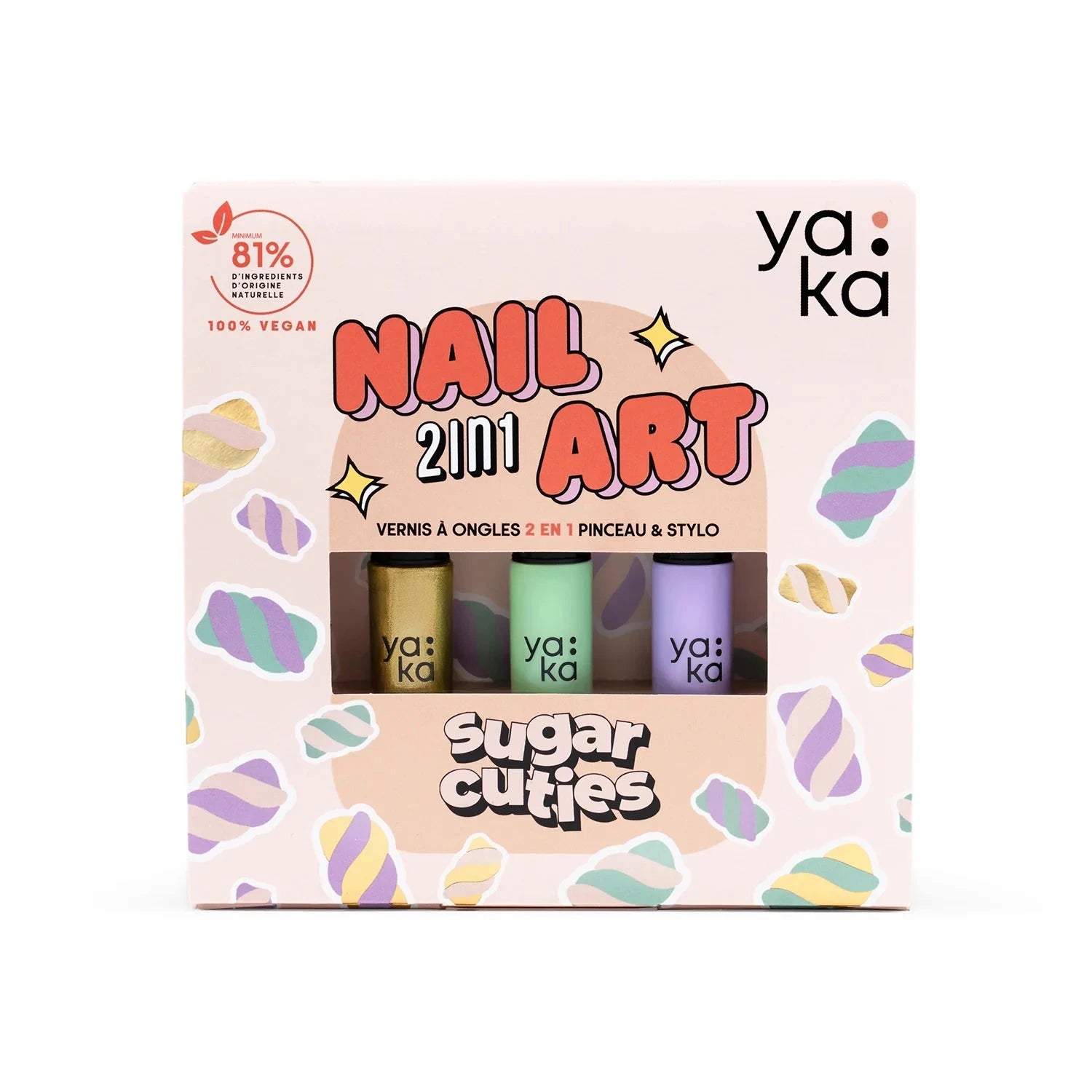 Nagellack 2in1 Nail Art "Sugar Cuties" Kosmetik YAKA 