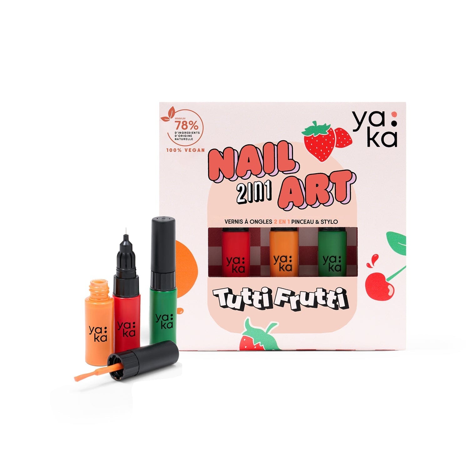 Nagellack 2in1 Nail Art "Tutti Frutti" Kosmetik YAKA 