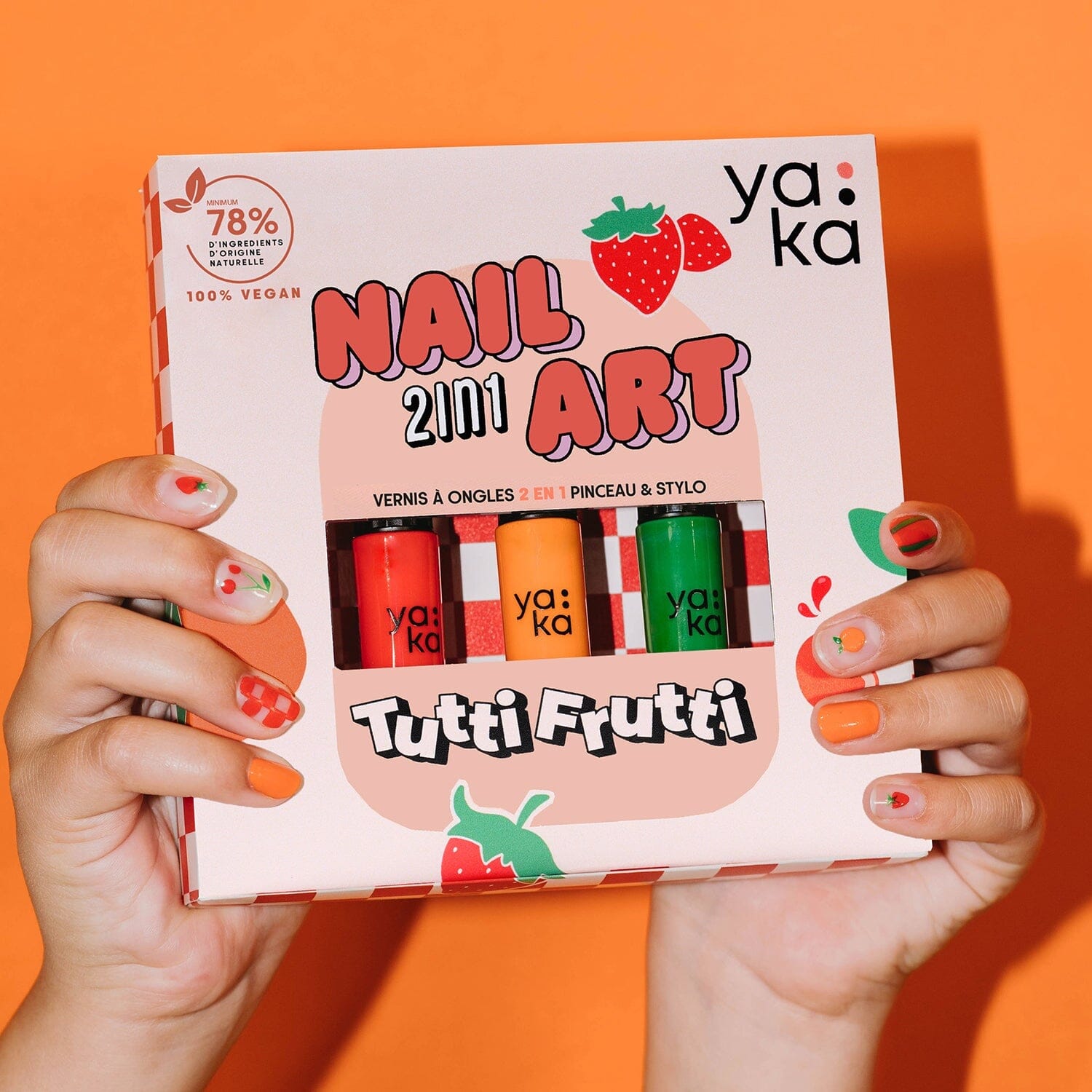 Nagellack 2in1 Nail Art "Tutti Frutti" Kosmetik YAKA 