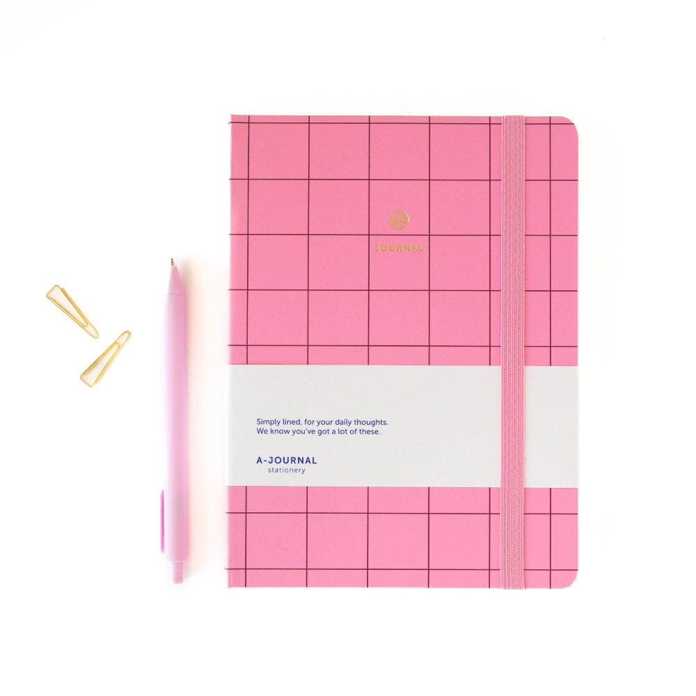 Notebook "Checkered Pink" Erinnerungsbuch A-Journal 