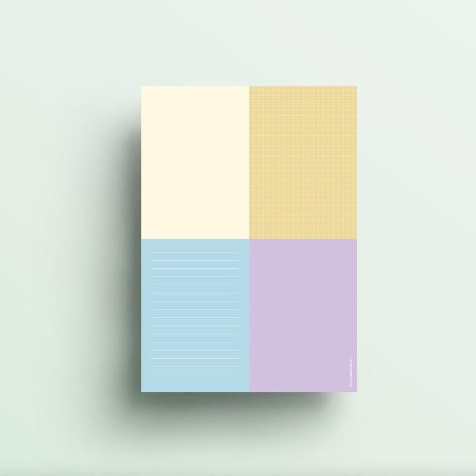 Notizblock A5 "Colorblock pastell" Notizblock Studio Sandrine 