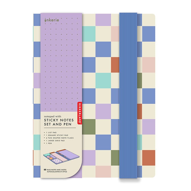 Notizblock Set "Haftnotizen und Stift" Notizbuch KIKKERLAND 
