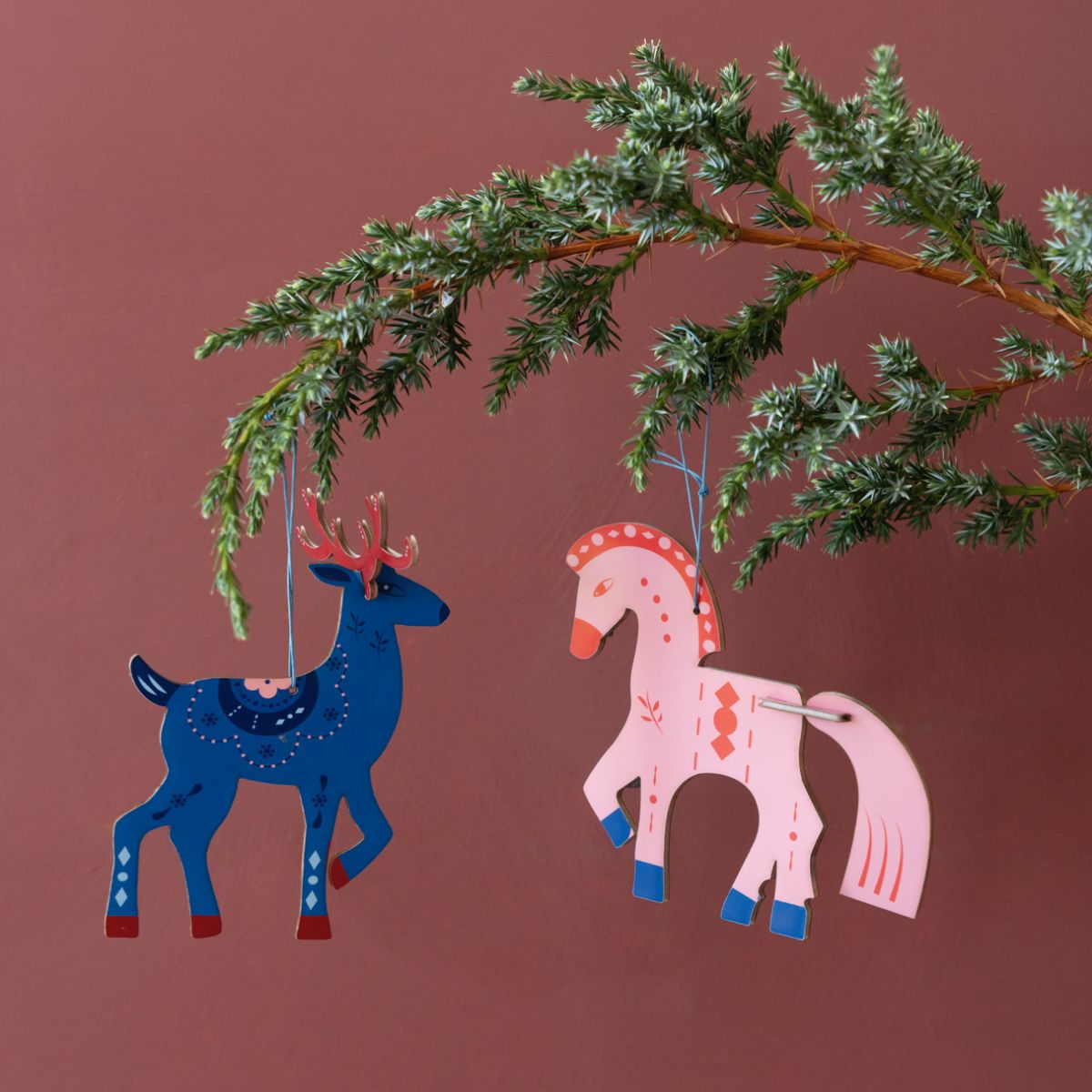 Ornaments 2er Set "The Little Horse & Deer" Papieranhänger Studio Roof 