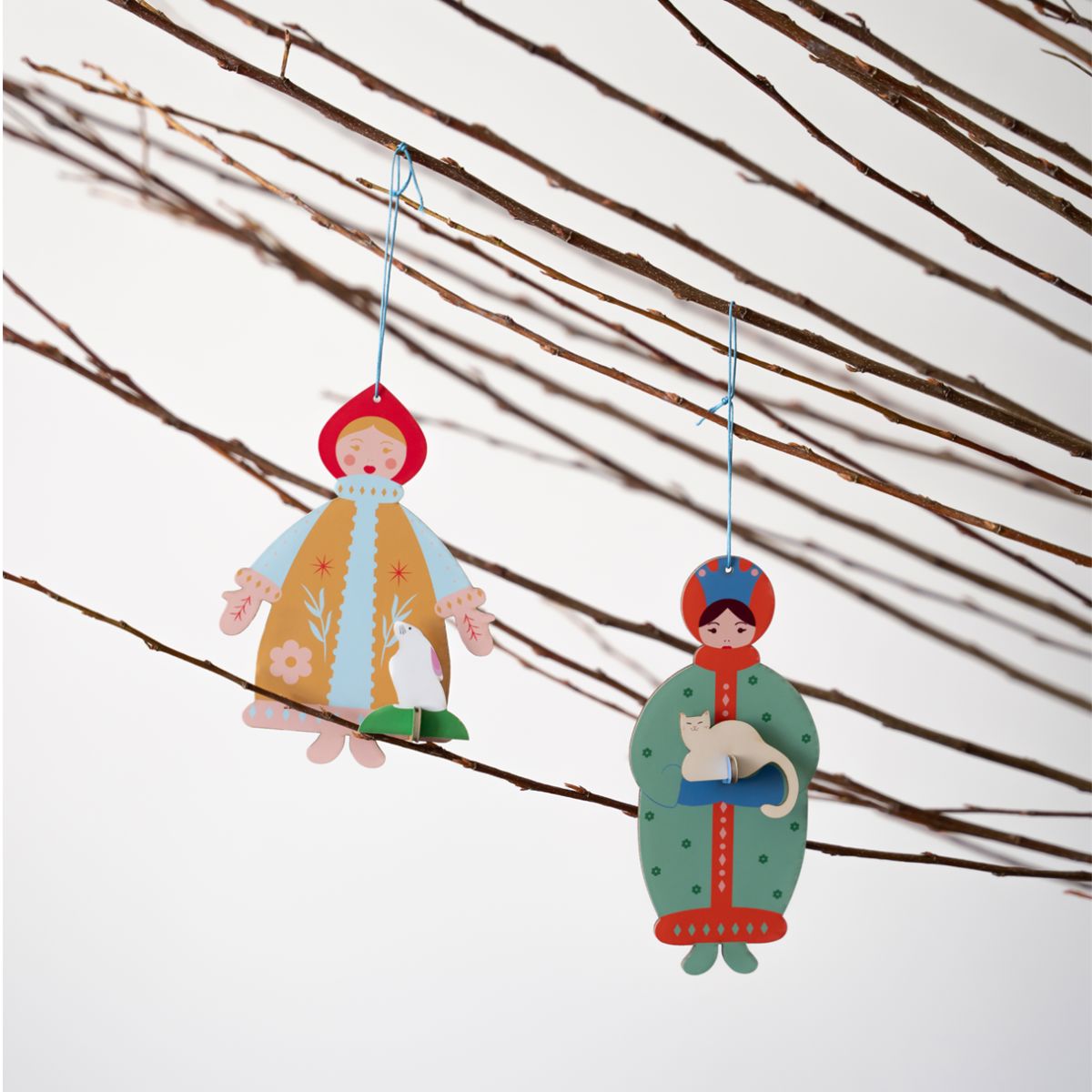 Ornaments 2er Set "The Winter Sisters" Papieranhänger Studio Roof 