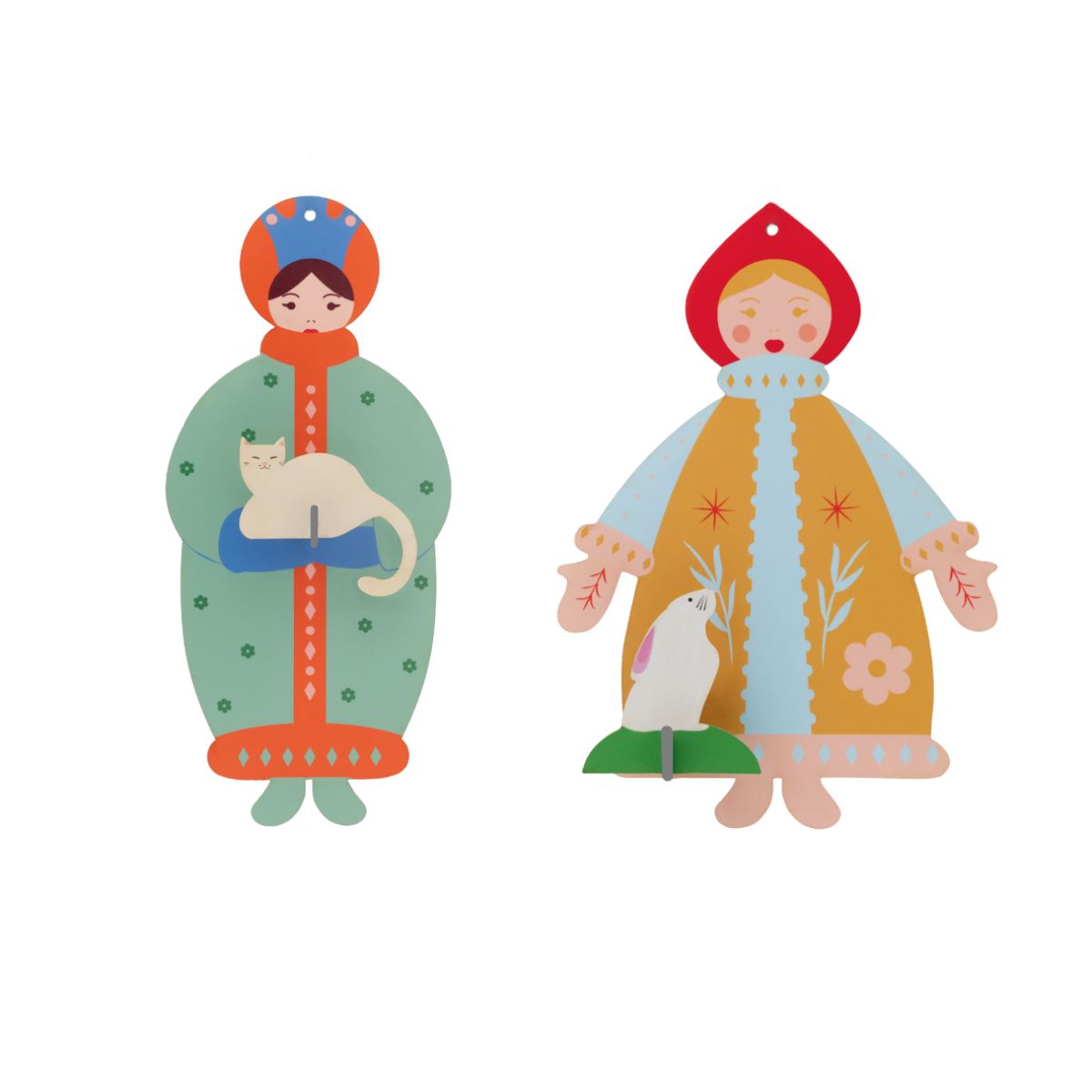Ornaments 2er Set "The Winter Sisters" Papieranhänger Studio Roof 