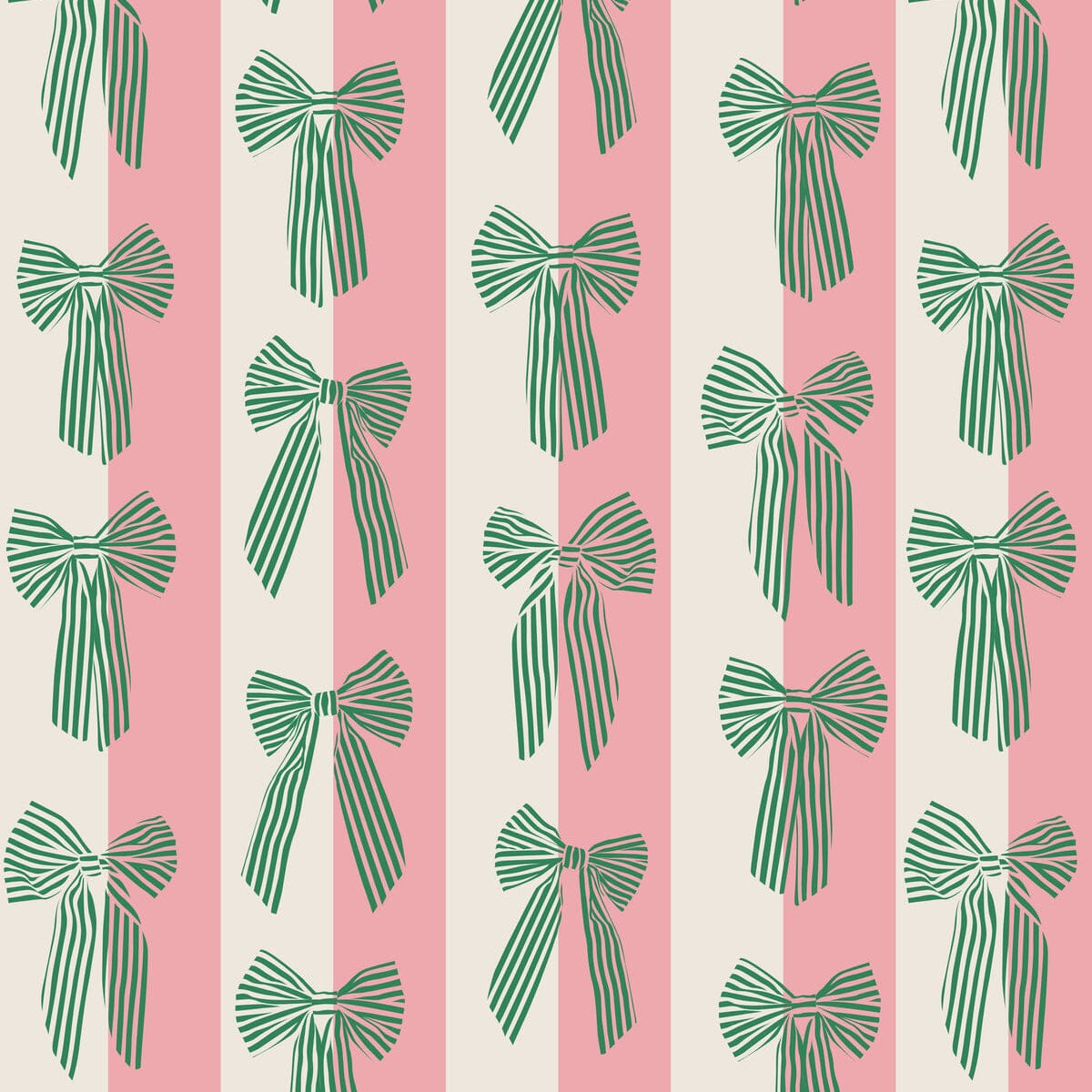 Papiertüte "Bow litchi - cornflower" - 12 x 19 cm Papiertüte Kado Design rosa/grün 