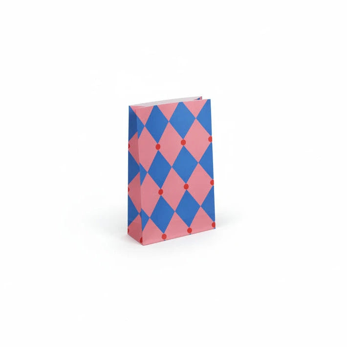 Papiertüte "Circus Flamingo + Saphir + Mohnrot" - 15 x 24 cm Kado Design 
