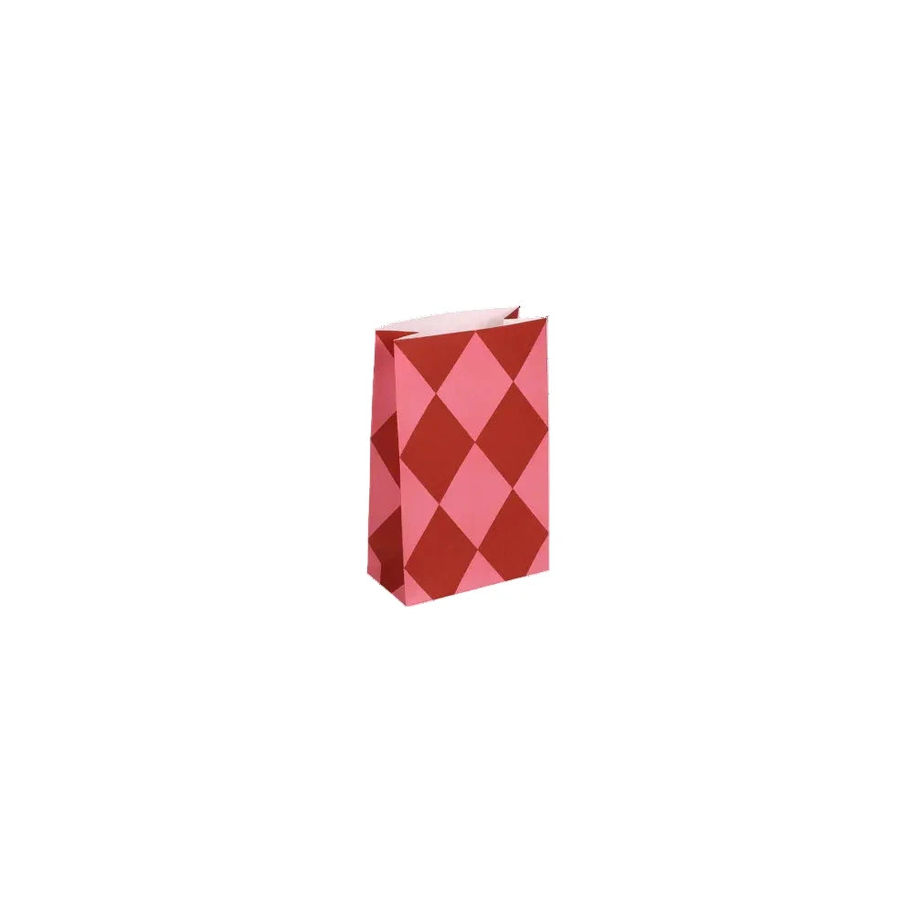 Papiertüte "Diamond grapefruit-brick" - 12 x 19 cm Kado Design 