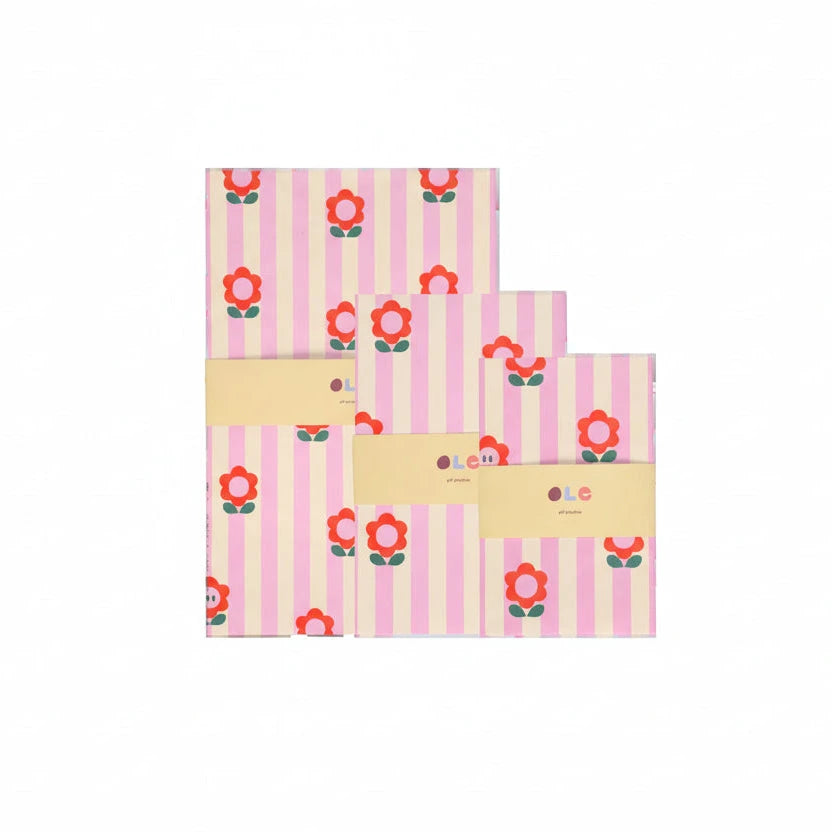 Papiertüten Set "Flower Stripes" Papiertüte Kado Design 