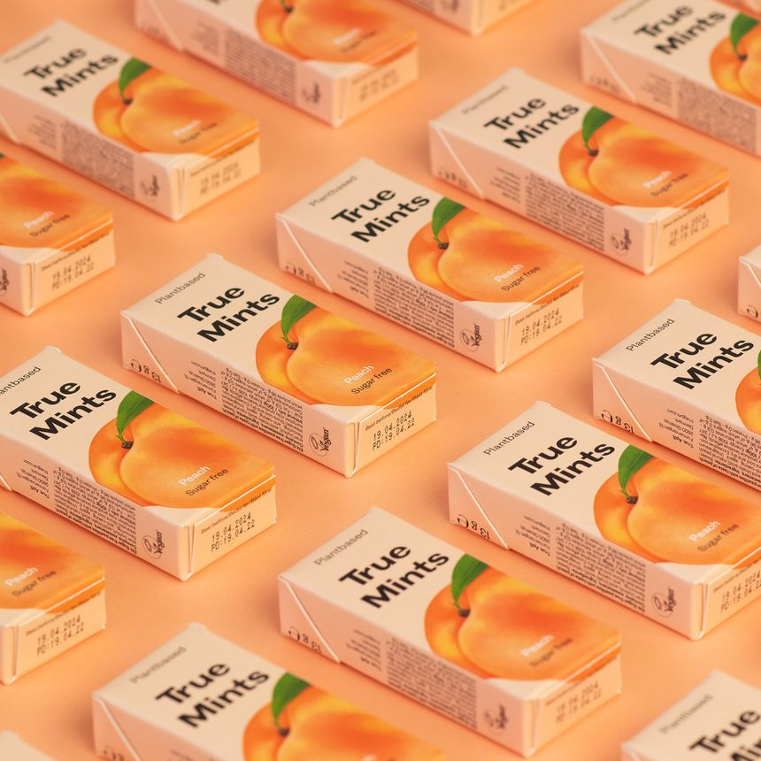 Pastillen "True Mints-Pfirsich" Süßigkeit True Co 