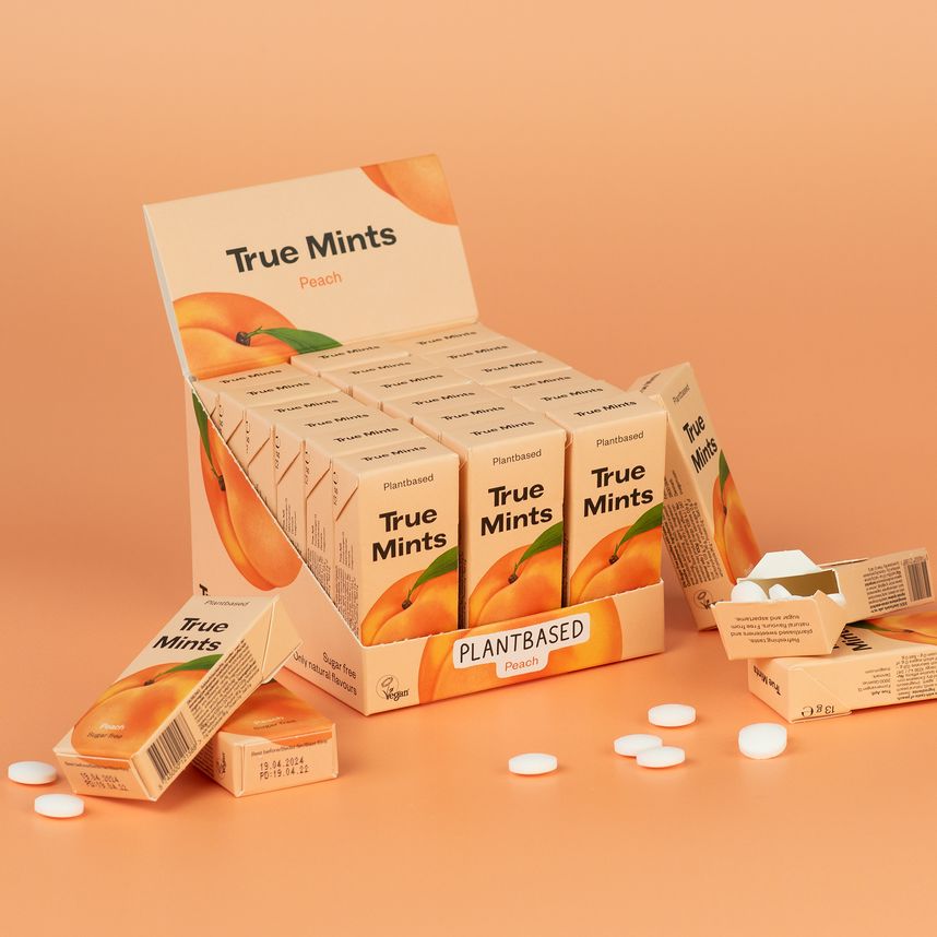 Pastillen "True Mints-Pfirsich" Süßigkeit True Co 