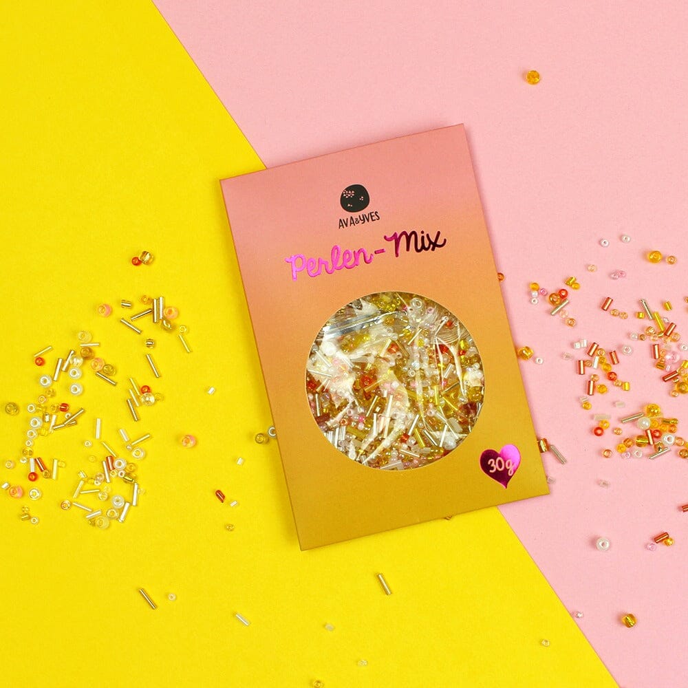 Perlen "Set" Armband ava&yves Rosa/Gelb 