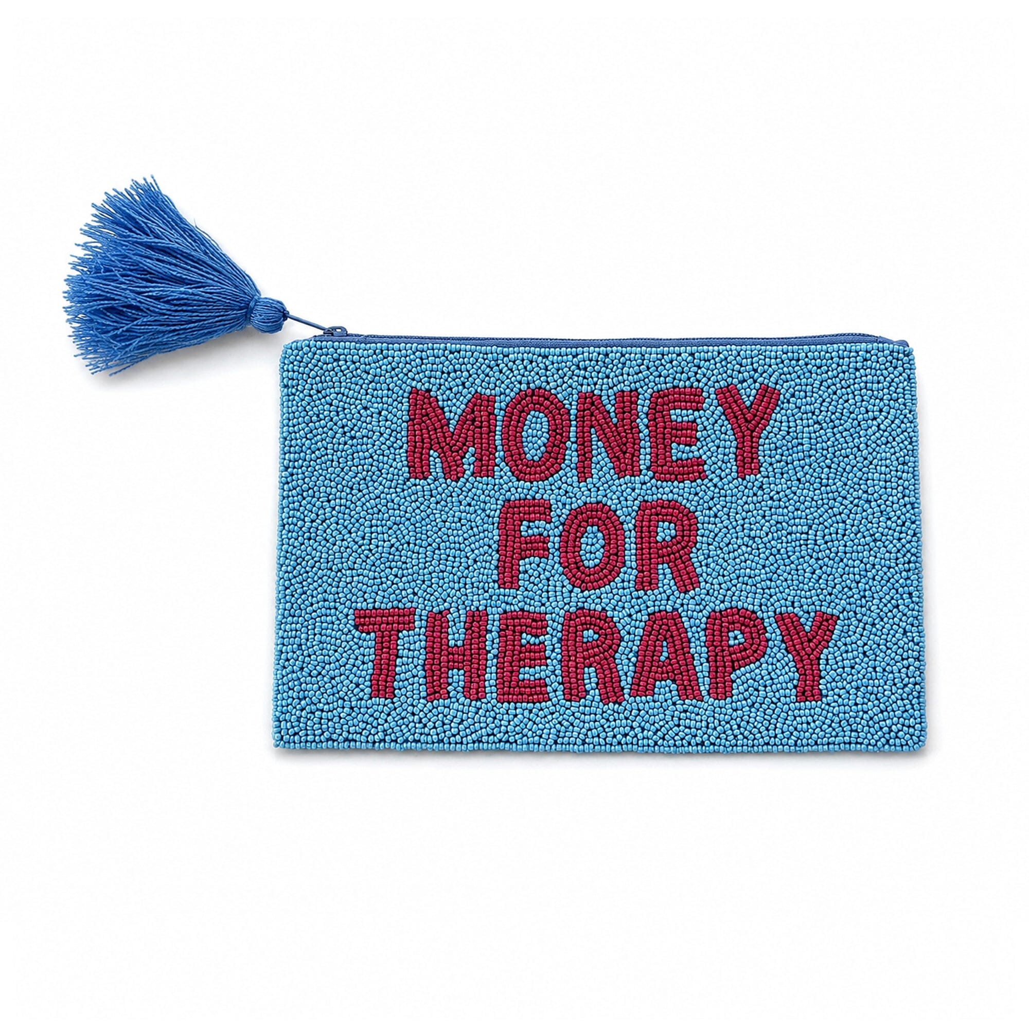 Perlenetui groß "Money for Therapy" Geldbeutel Helio Ferretti 