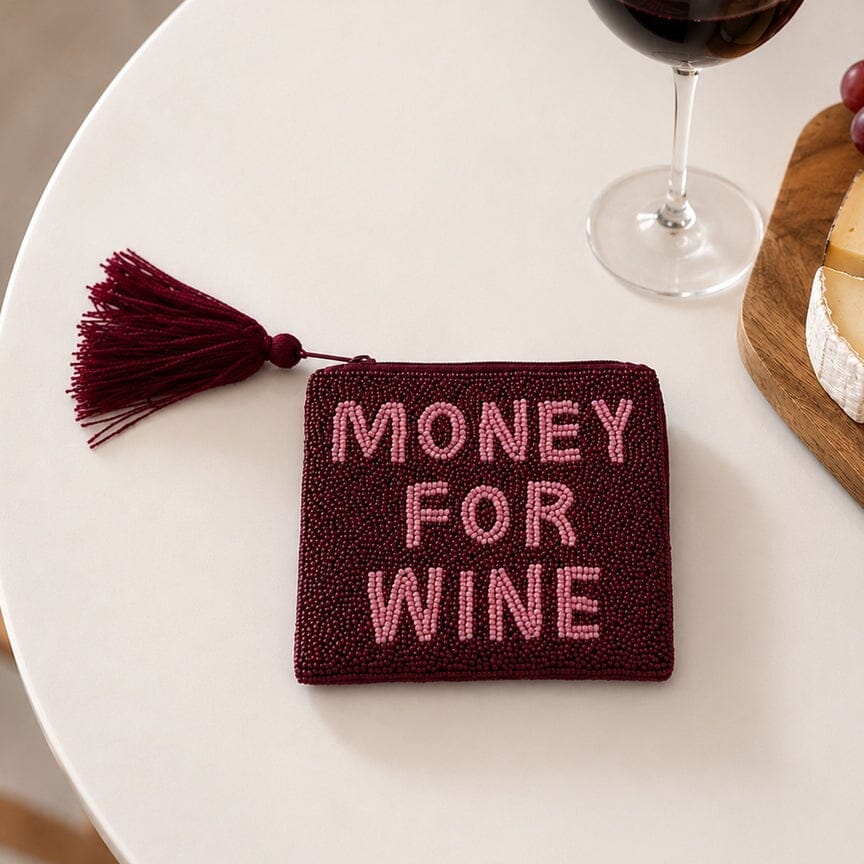 Perlenetui klein "Money for Wine" Geldbeutel Helio Ferretti 