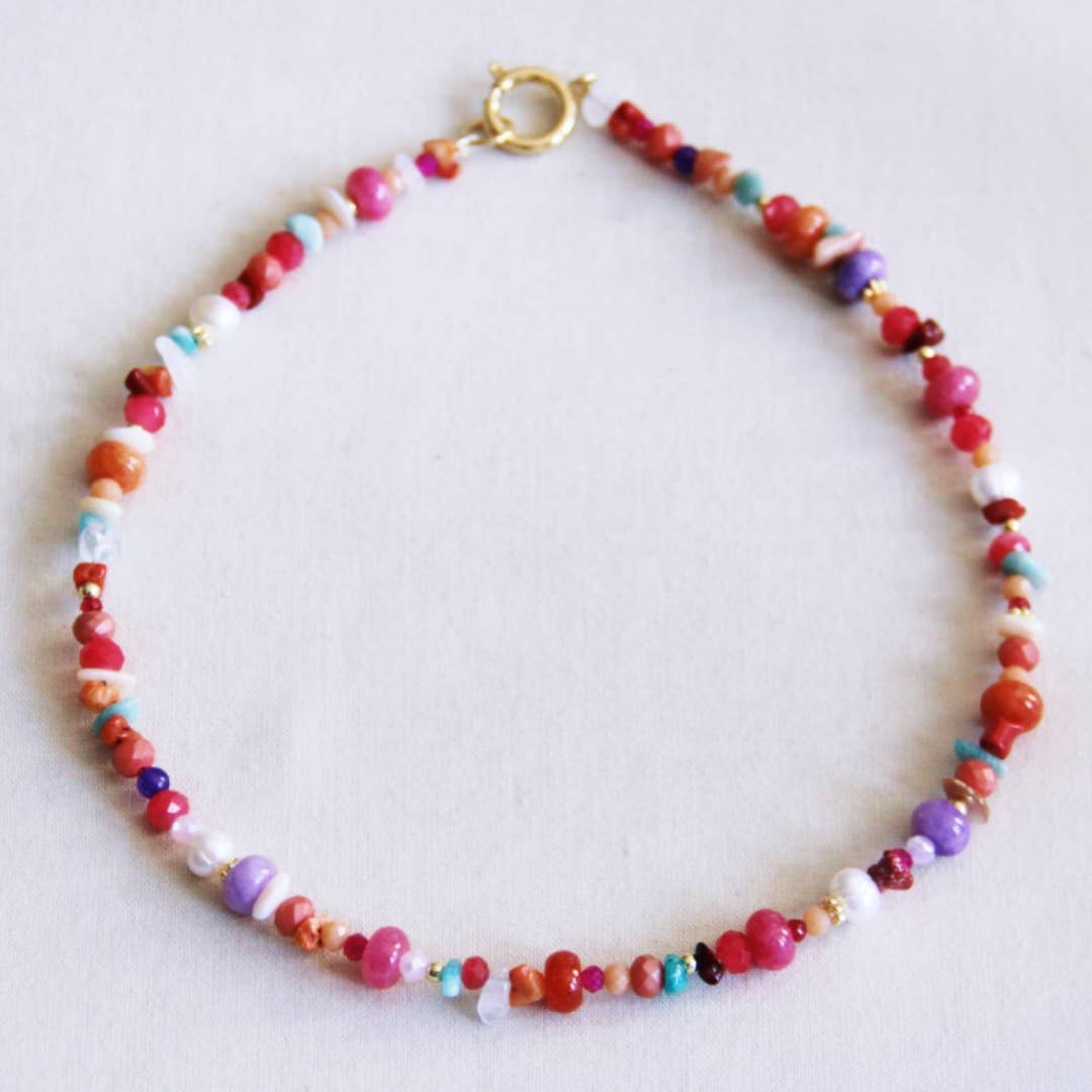 Perlenkette "Color Mix" Kette Bazou 