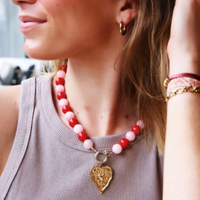 Perlenkette "Naturstein XL" Kette Bazou 