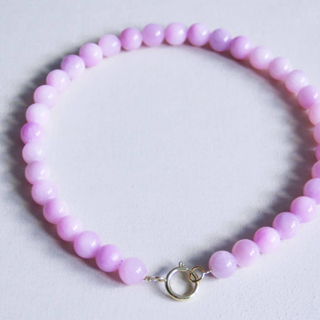 Perlenkette "Naturstein XL" Kette Bazou Lila 