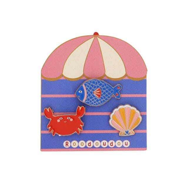 Pin Set "Krabbe und Fisch" Pin Le petit Souk 