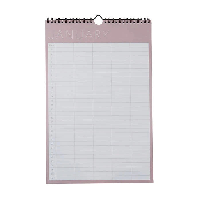 Planer "Month" Kalender Design Letters LAVENDER 