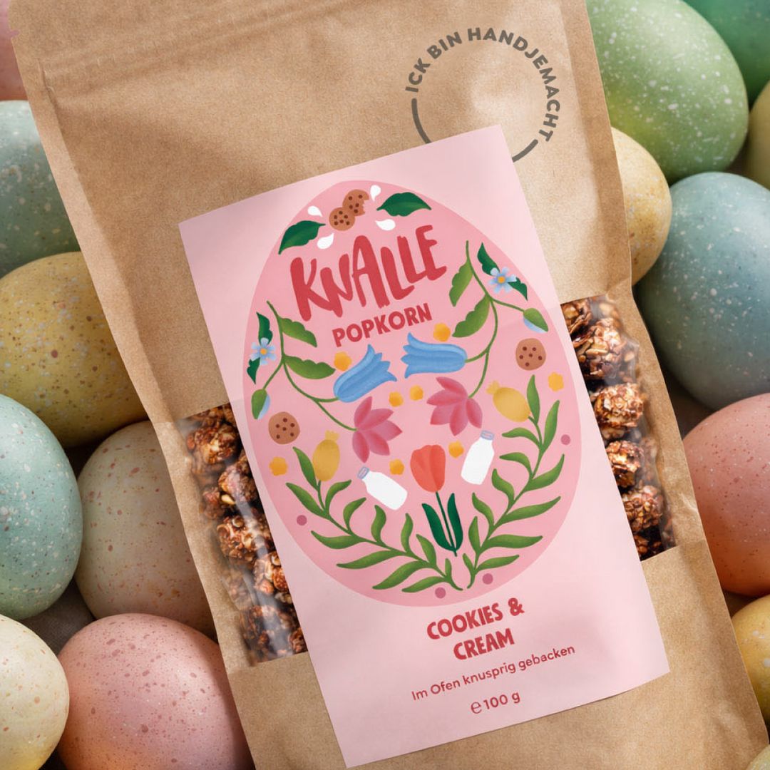 Popcorn "Cookies & Cream" Osteredition Süßigkeit Knalle 