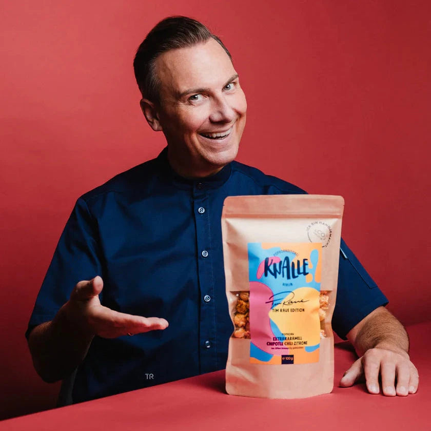 Popcorn "Extrakaramell Chipotle Chili Zitrone-Tim Raue Edition" Süßigkeit Knalle 