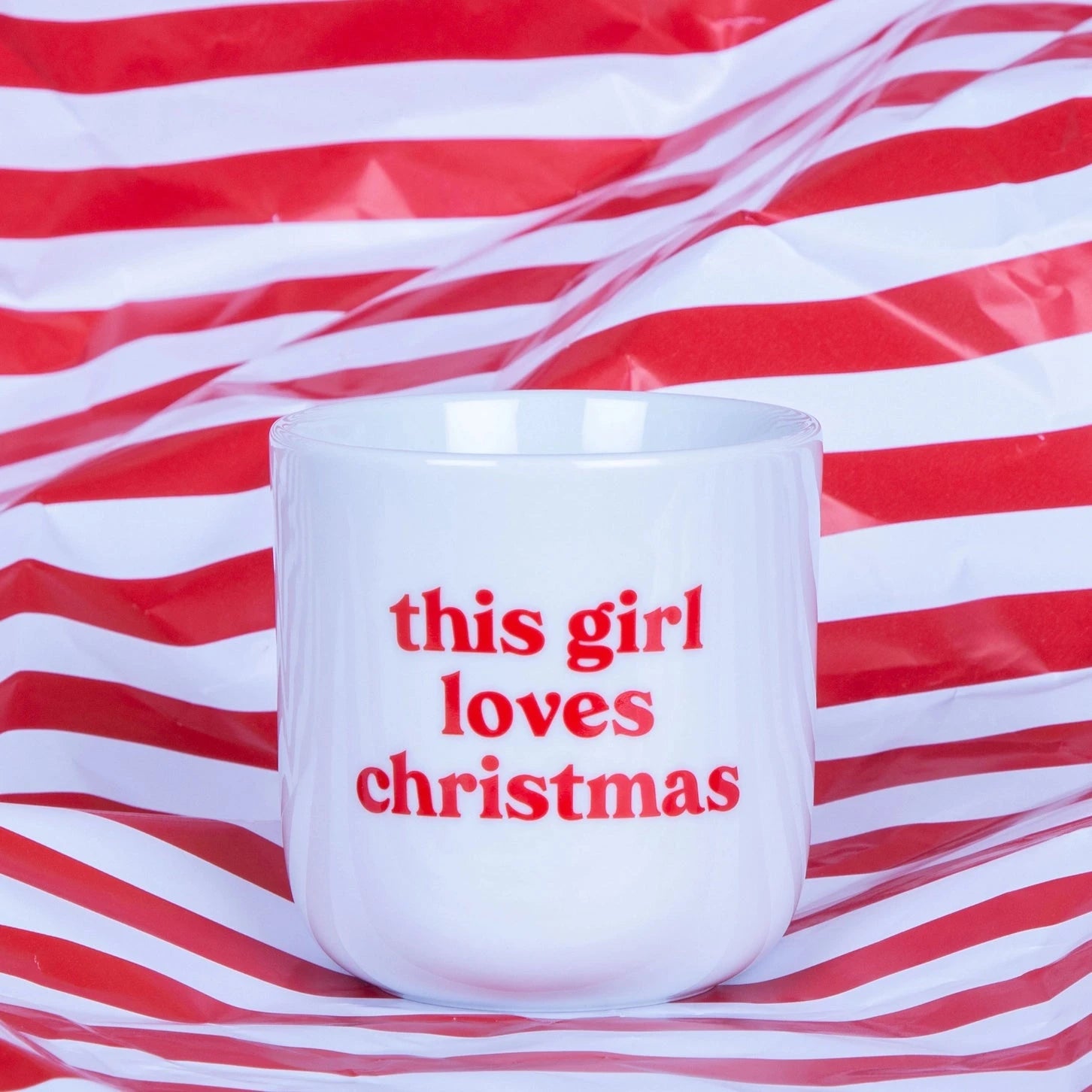 Porzellanbecher "Christmas Girl" Caffeebecher Frau Hansen 