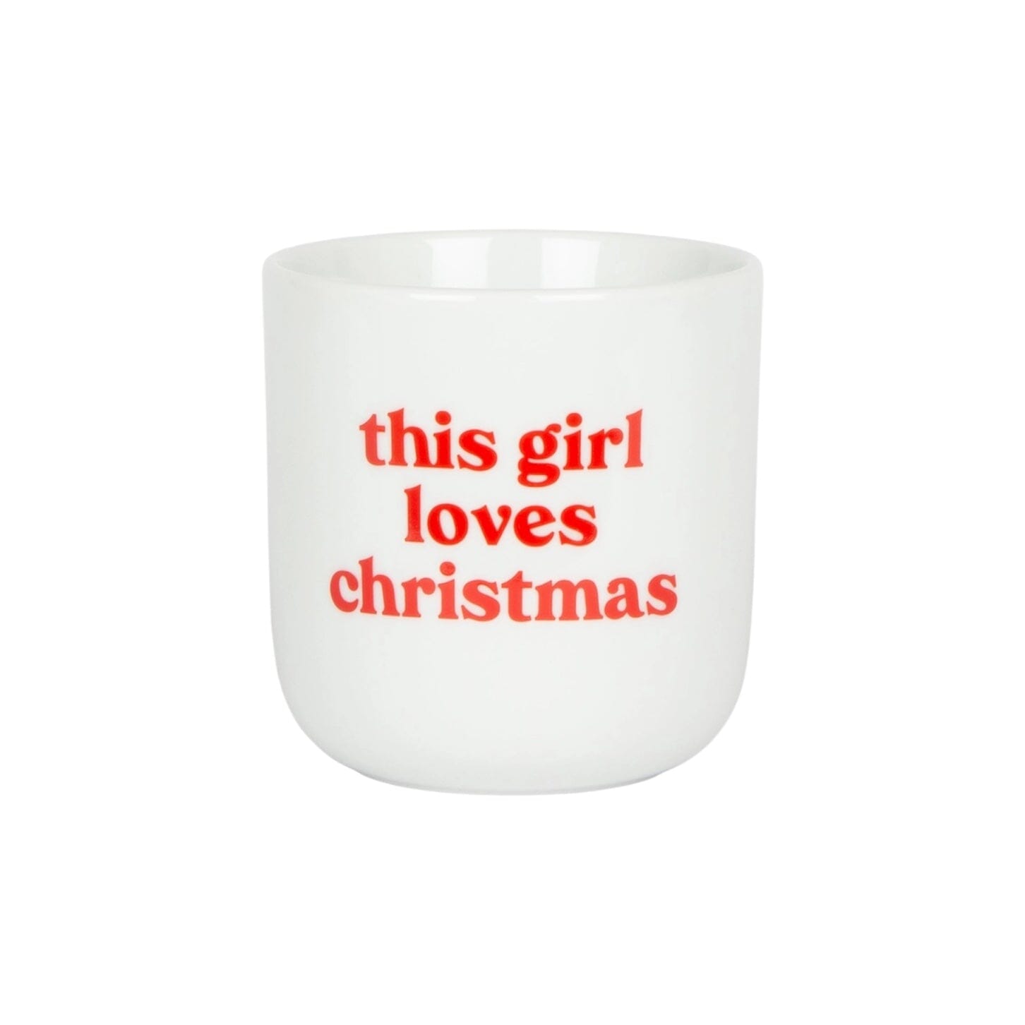 Porzellanbecher "Christmas Girl" Caffeebecher Frau Hansen 