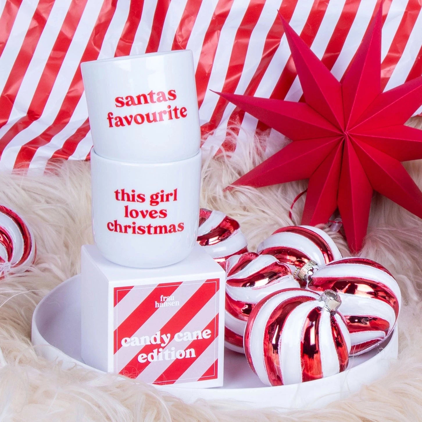 Porzellanbecher "Santas Favourite" Caffeebecher Frau Hansen 
