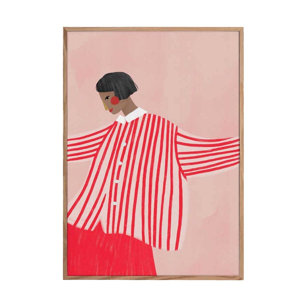 Poster "Die Frau mit den roten Streifen" - 30x40cm Poster Pictufy 