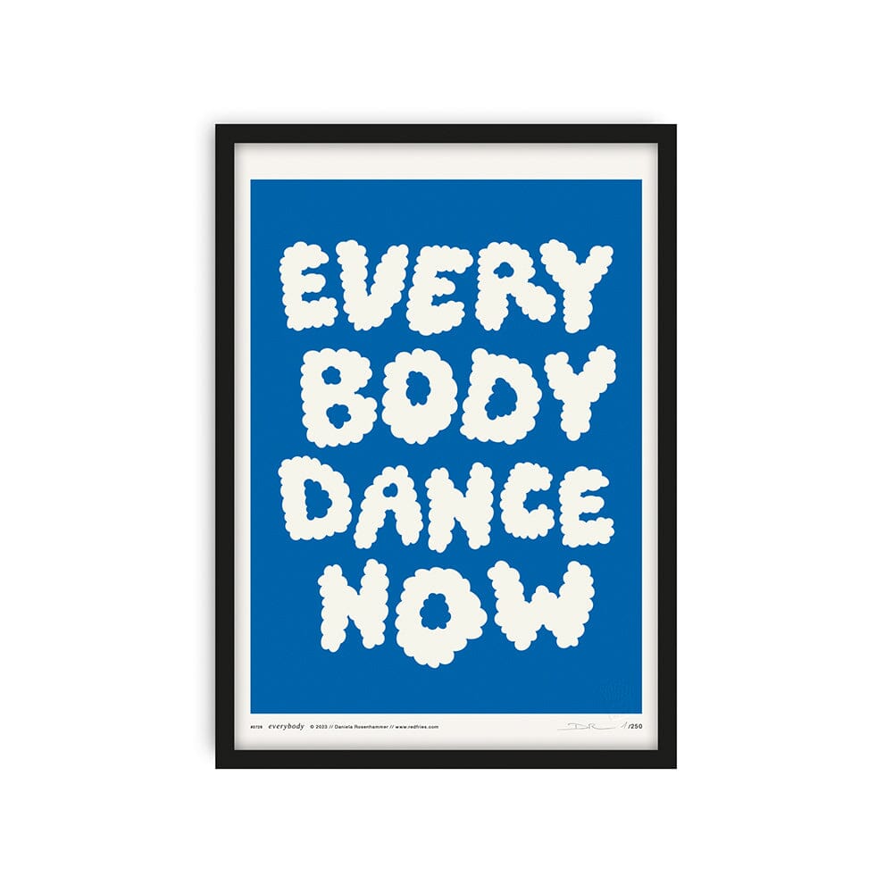 Poster "everybody dance now blau" Poster Red Fries 