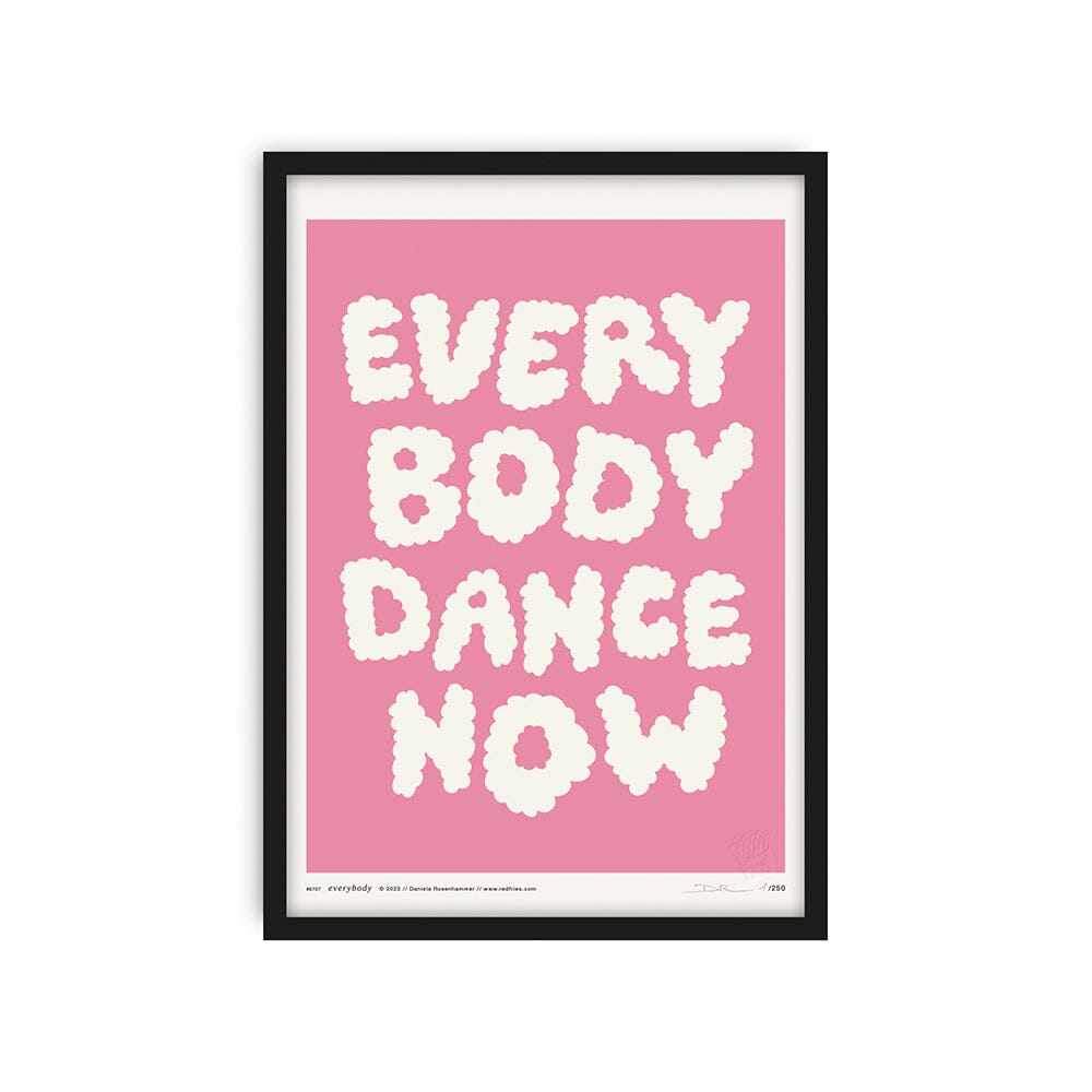 Poster "everybody dance now rosa" Poster Red Fries 