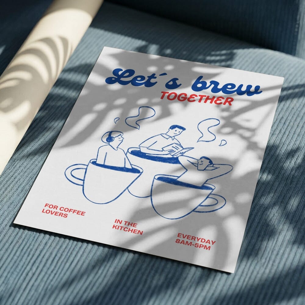 Poster "Let's Brew Together" - 30x40cm Poster Pictufy 