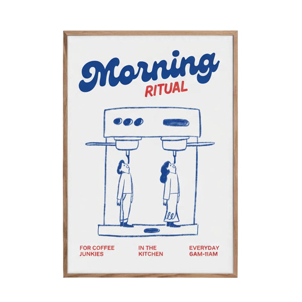 Poster "Morgenritual - Kaffeejunkie" - 30x40cm Poster Pictufy 