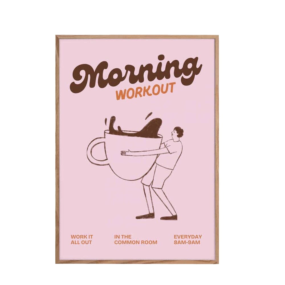 Poster "Morgentraining - Kaffeeliebe" - 30x40cm Poster Pictufy 