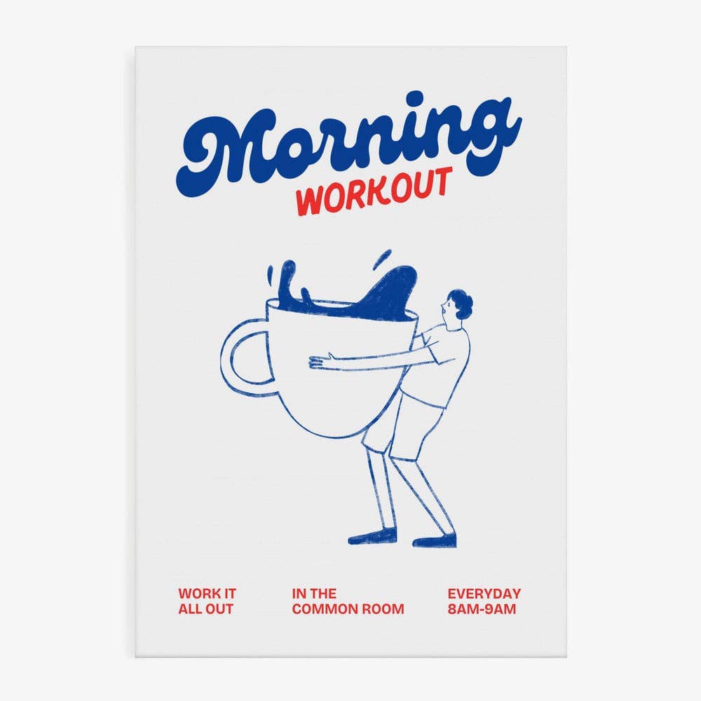 Poster "Morning Workout" - 30x40cm Poster Pictufy Weiß 