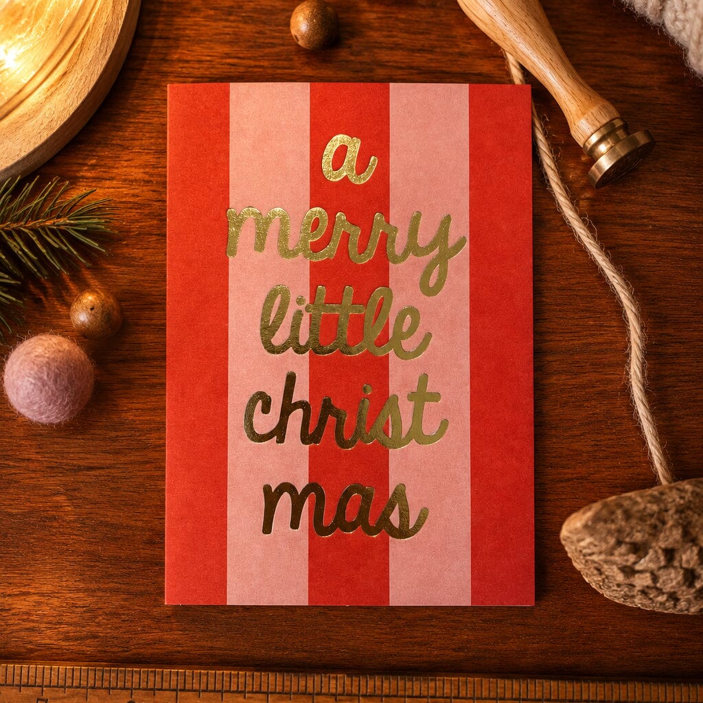 Postkarte "A Merry Little Christmas" Postkarte ava&yves 