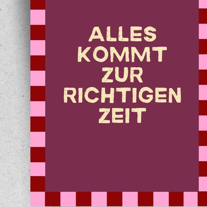 Postkarte "Alles kommt zur richtigen Zeit" Postkarte Pinlin 
