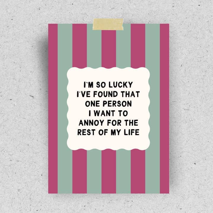 Postkarte "Annoying Person" Postkarte Pinlin 